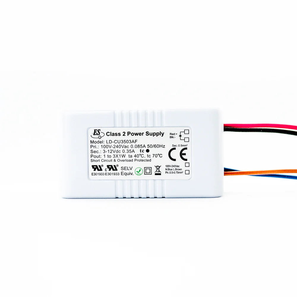 ES LD-CU3503AF Non-Dimmable Constant Current LED Driver, 350mA 3–12V 1-3W - Image 3