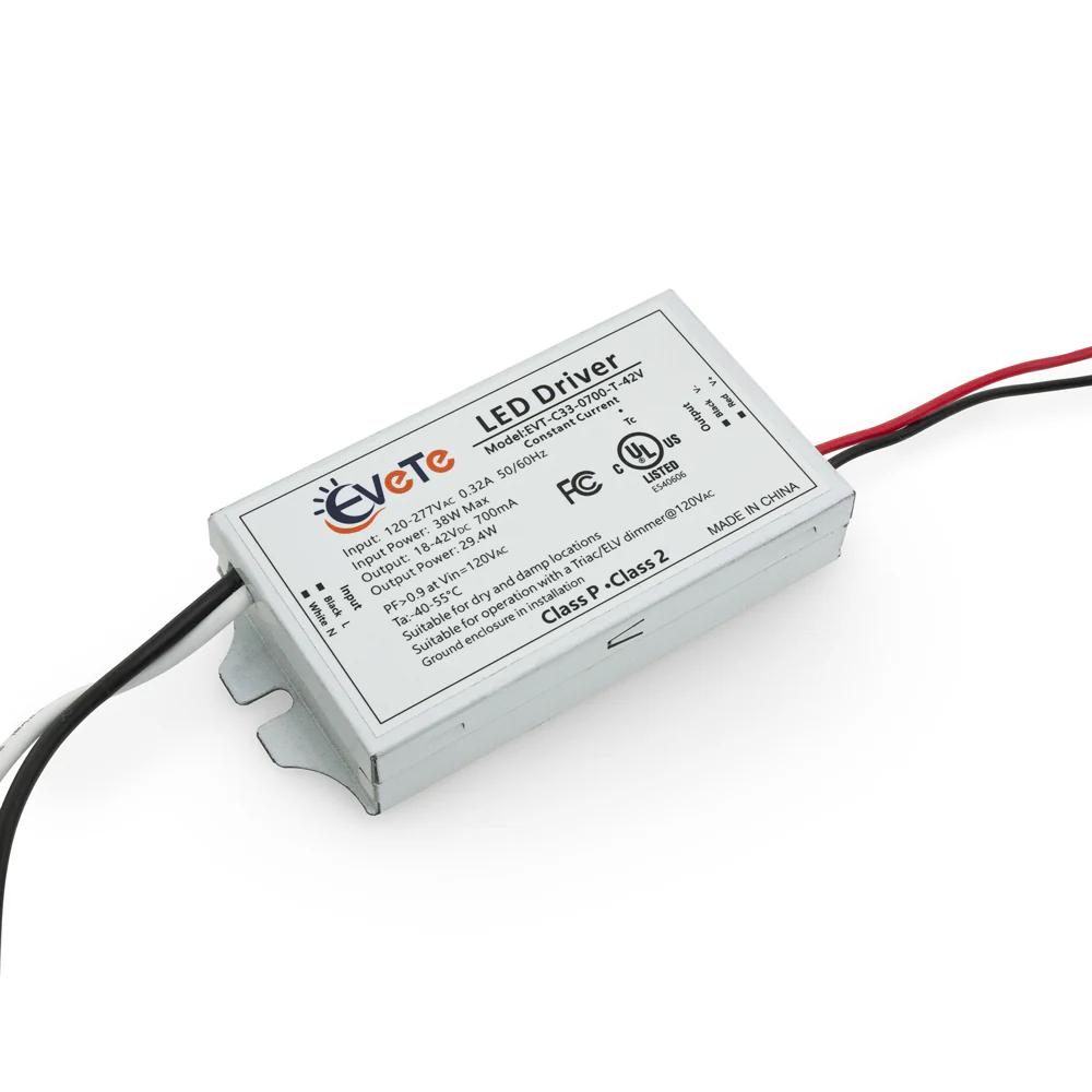 EVT-C33-0700-T-42V Constant Current Triac Dimming LED Driver, 700mA 18-42V 29.4W - Image 3