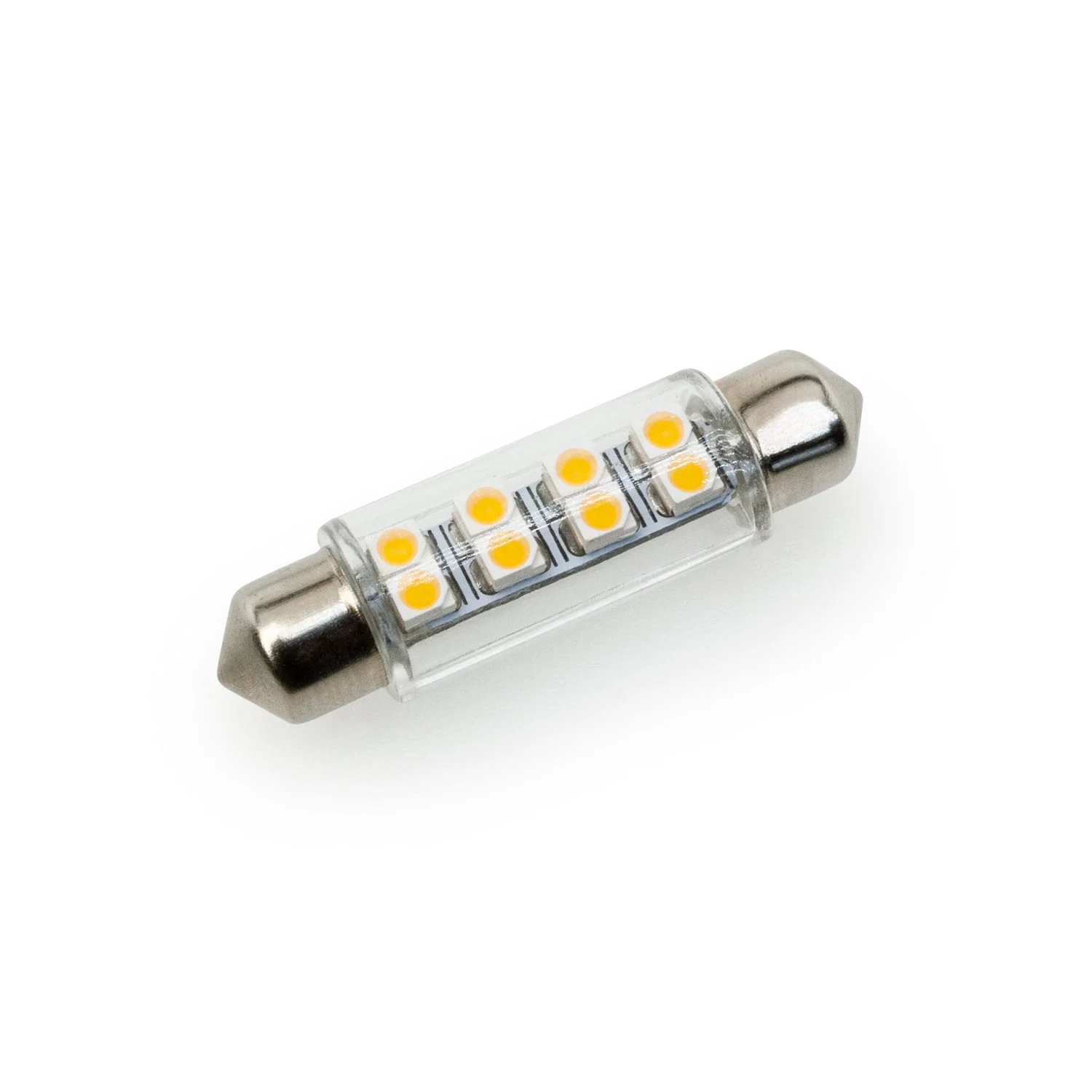Festoon LED Bulb, 8SMD 12V 0.5W 3000K(Warm White)