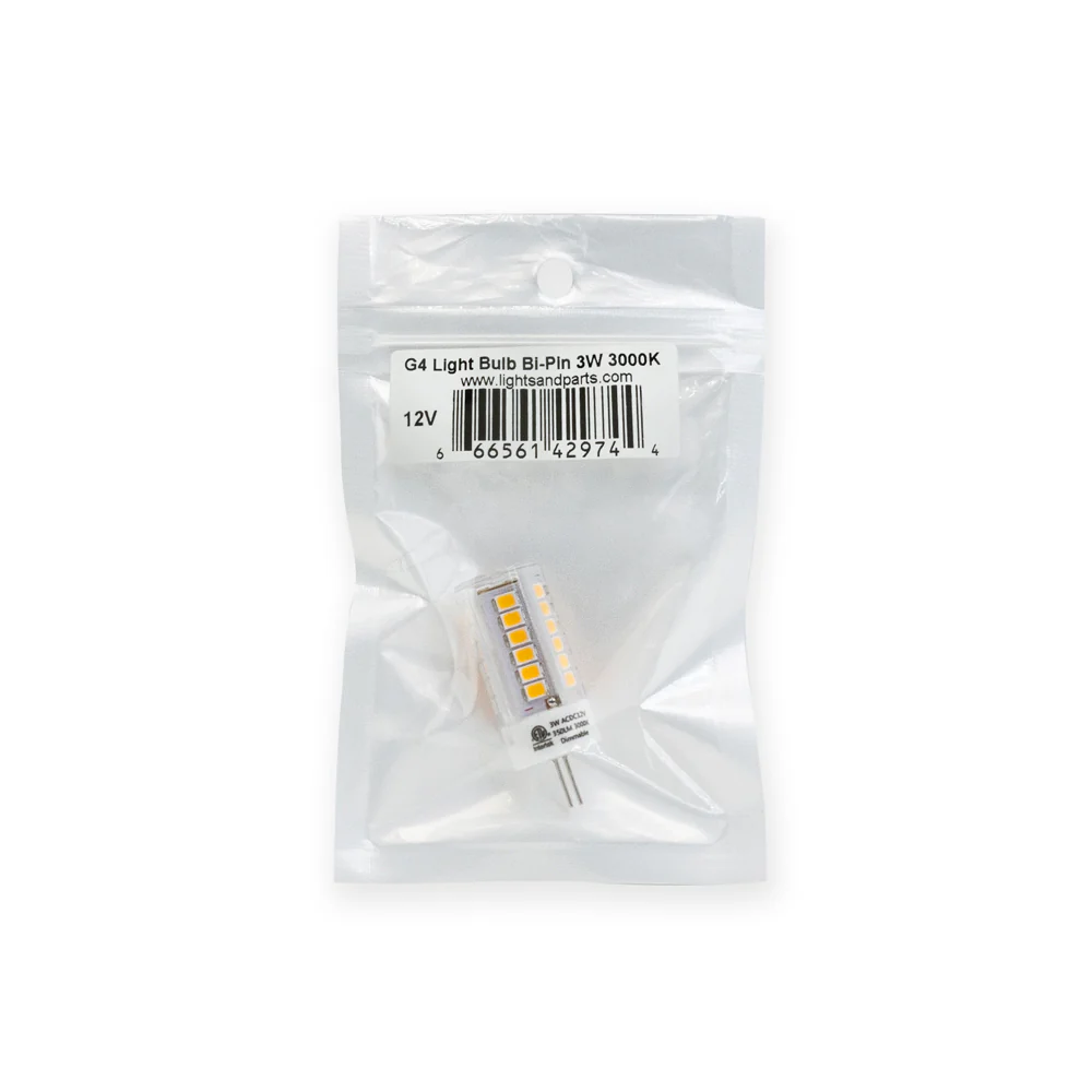 G4 Light Bulb Bi-Pin 12V 3W 3000K(Warm White) Dimmable - Image 4