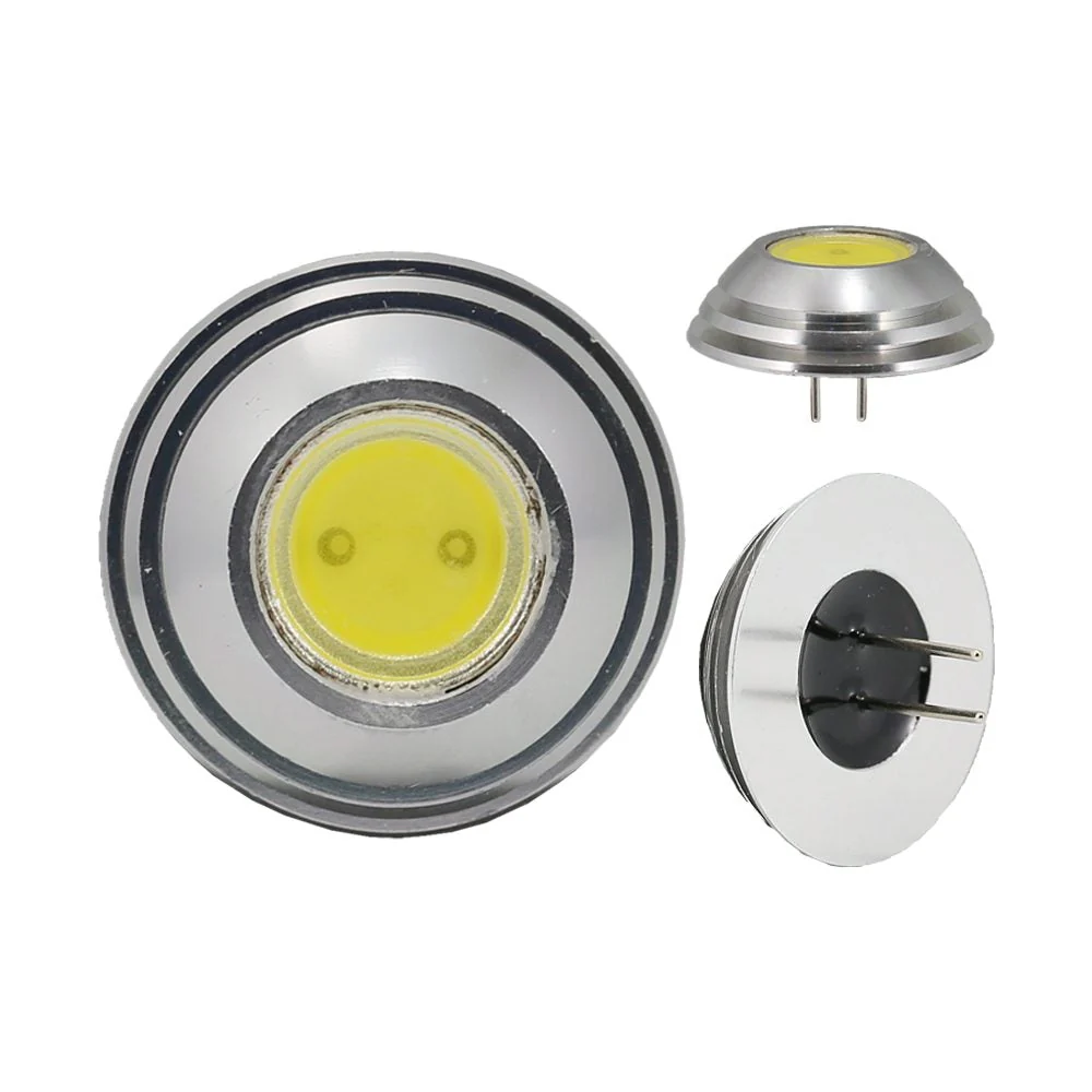 G4 Round COB Bi-Pin Disk LED 12V AC/DC 2W Cool White Back Pin
