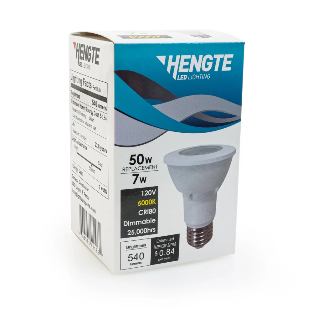 Hengte PAR20 LED Bulb, 120V 7W Equivalent 50W 5000K(Daylight)