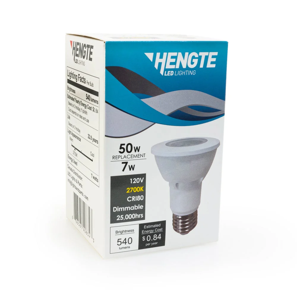 Hengte PAR20 LED Bulb, 120V 7W Equivalent 50W 2700K(Soft White)