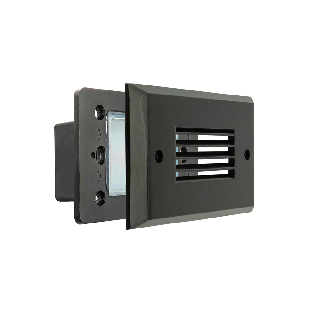 Horizontal RT05HV Single Gang LED Step Light/ Pathway Light, 100-240V or 12V 2W 3000K(Warm White) Black - Image 4