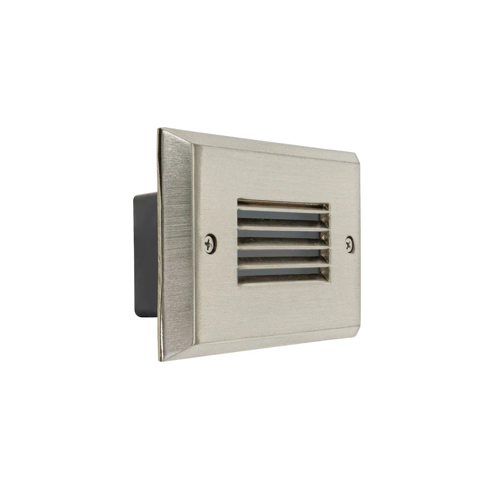 Horizontal RT05HV Single Gang LED Step Light/ Pathway Light, 100-240V or 12V 2W 3000K(Warm White) Brushed Nickel - Image 3