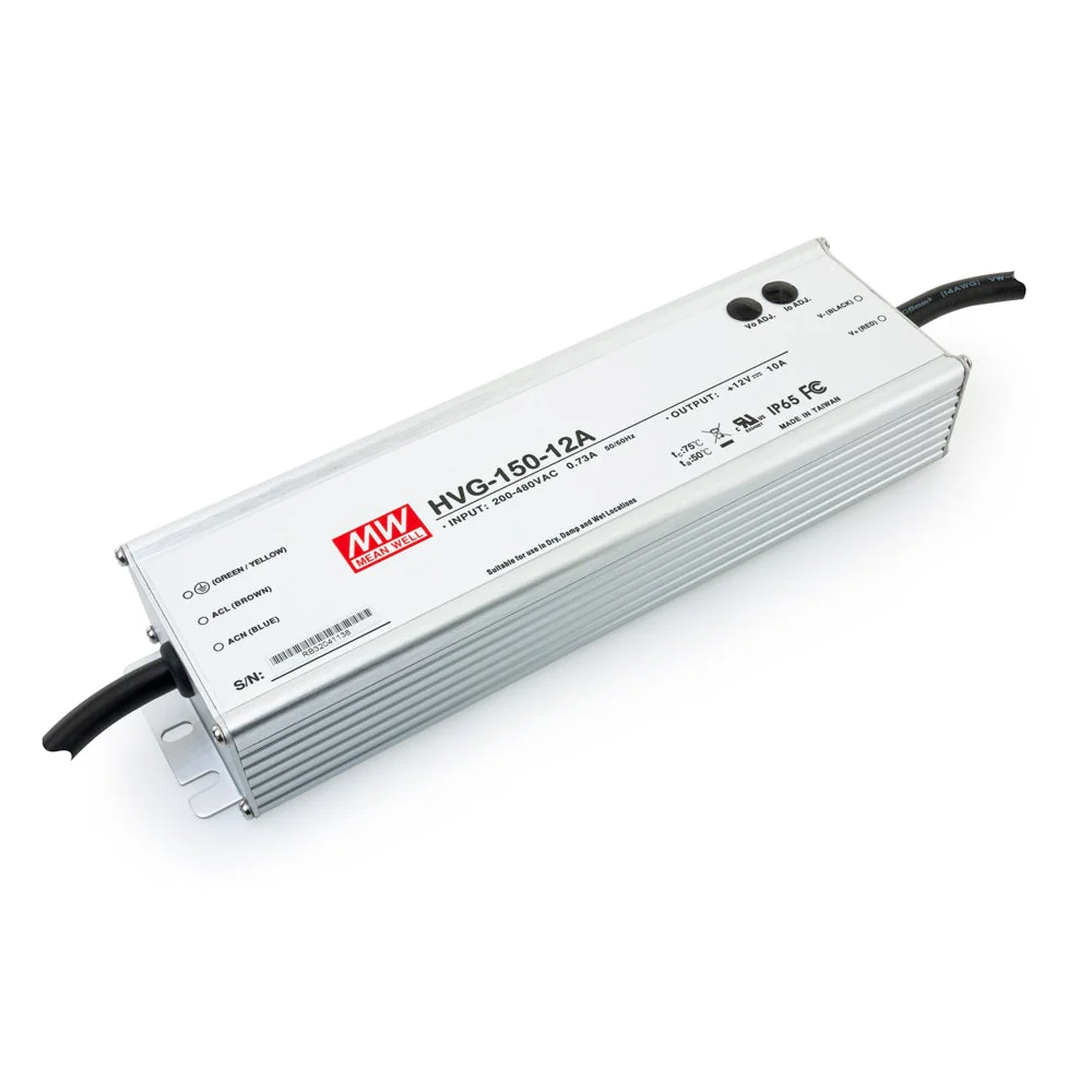 Mean Well HVG-150-12A Non-Dimmable Constant Current- Constant Voltage LED Driver with Universal Input Voltage - Image 4