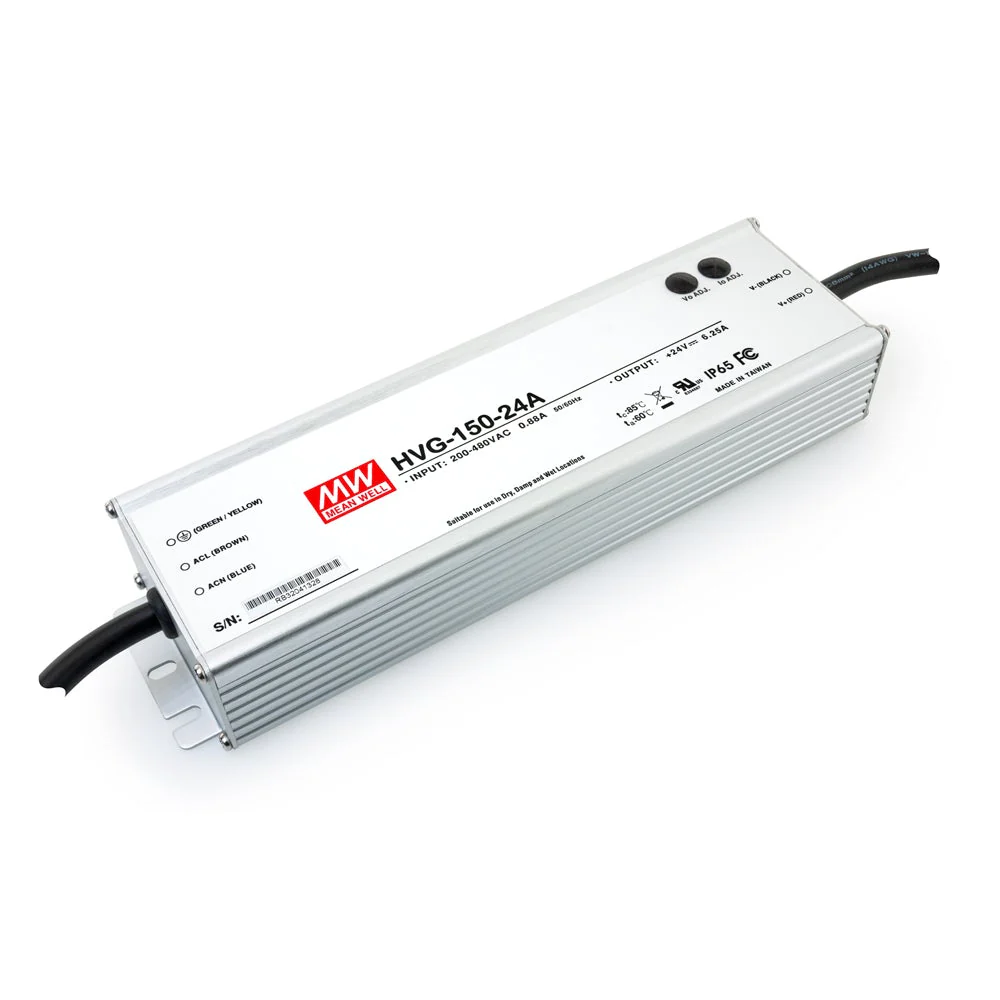 Mean Well HVG-150-24A Non-Dimmable Constant Current- Constant Voltage LED Driver with Universal Input Voltage - Image 3