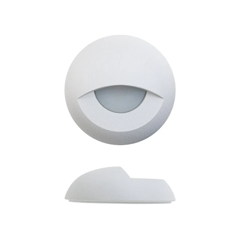 Round Outdoor Dimmable LED Step Light/ Pathway Light Eyelid Trim White TYPE2 3000K, RGB - Image 3