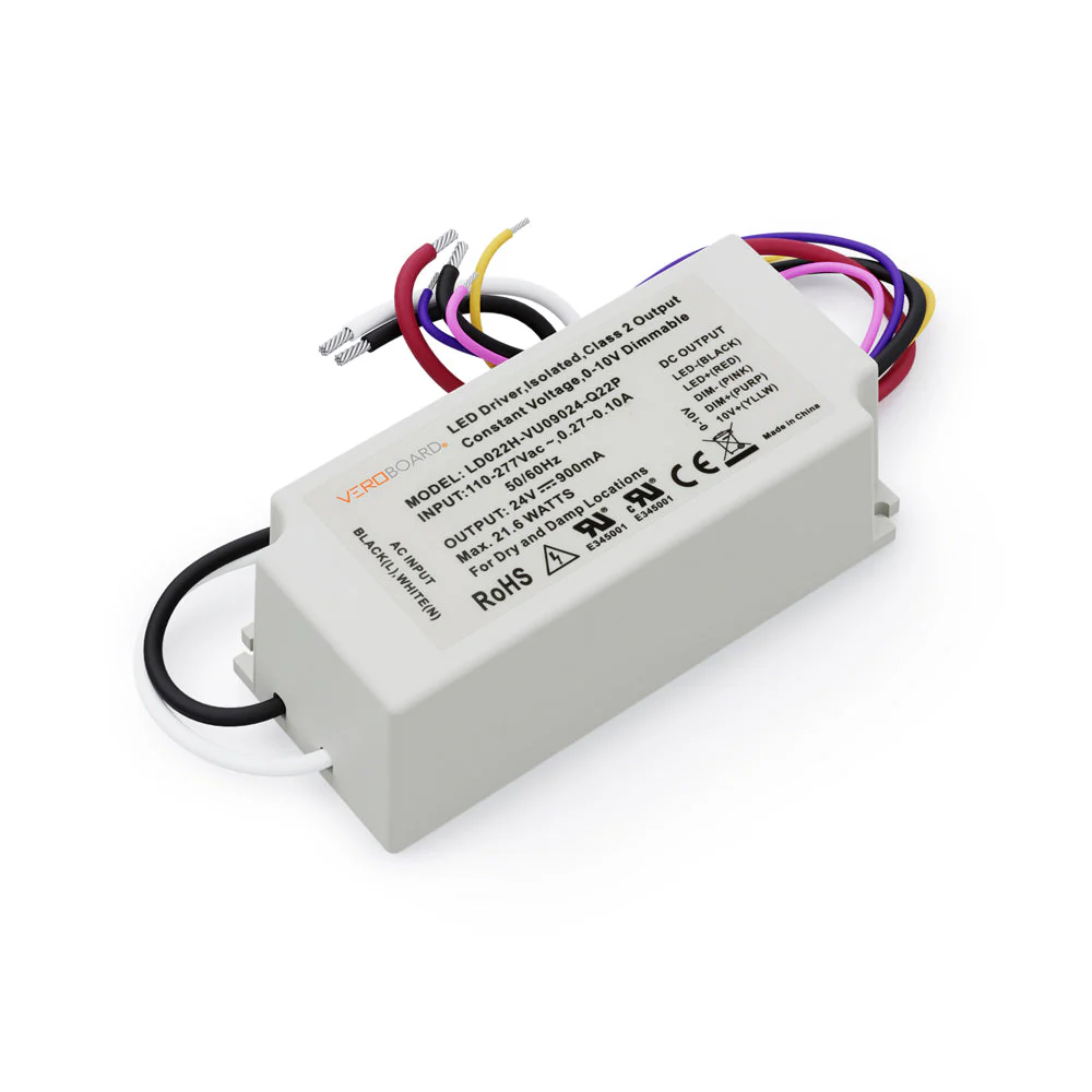 LD022H-VU09024-Q22P 0-10V Dimmable Constant Voltage LED Driver 24V 21.6W - Image 3