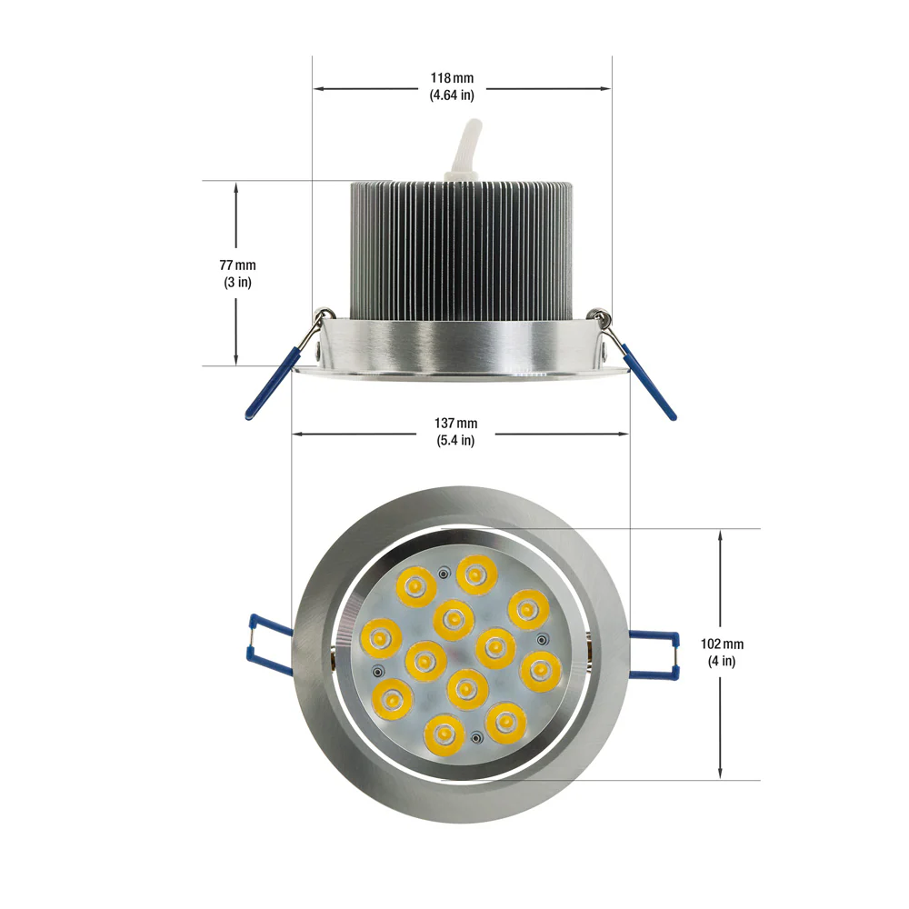 ELS-CS0012W-049 LED Ceiling Light, 12W 3000(Warm White) - Image 2