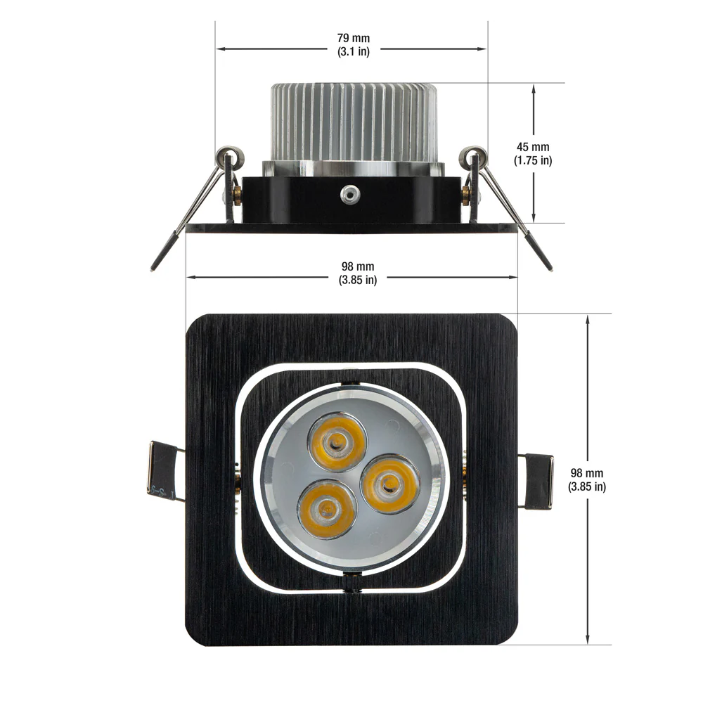 LED Ceiling Light Type7, 12V 3W 3000K(Warm White) - Image 2