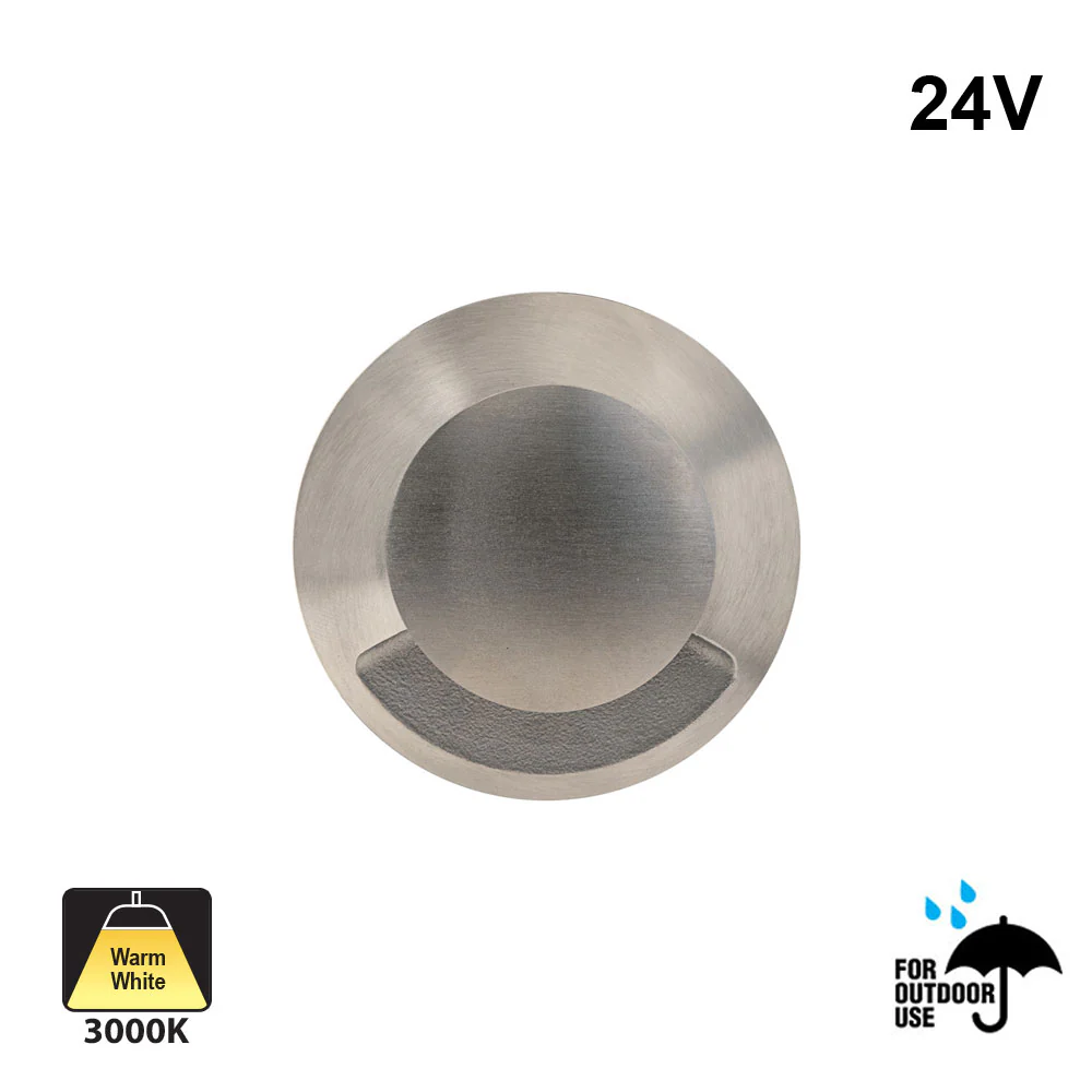 UL-1021-0300-A-C1 LED Deck And Wall Light, 24V 3W One Way Light