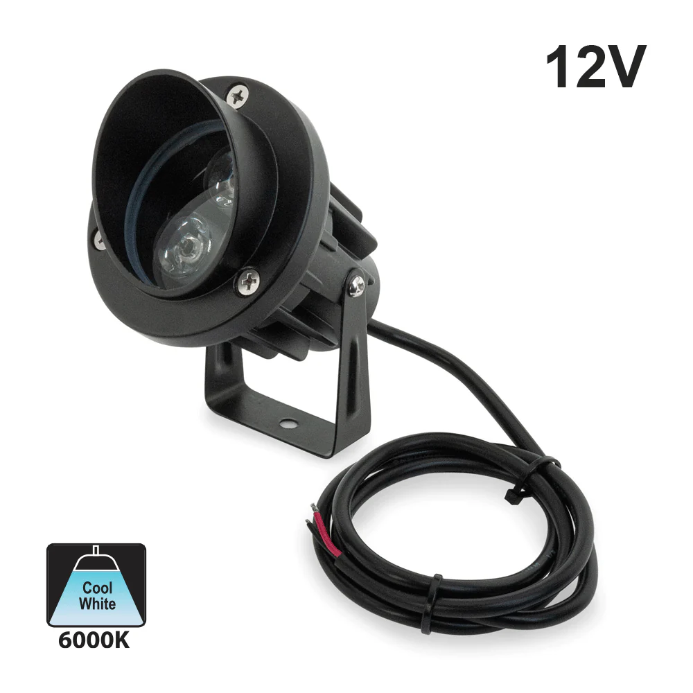 LED Landscaping Light 3 x 1W Spot Light, 12V 3W 6000K(Cool White)