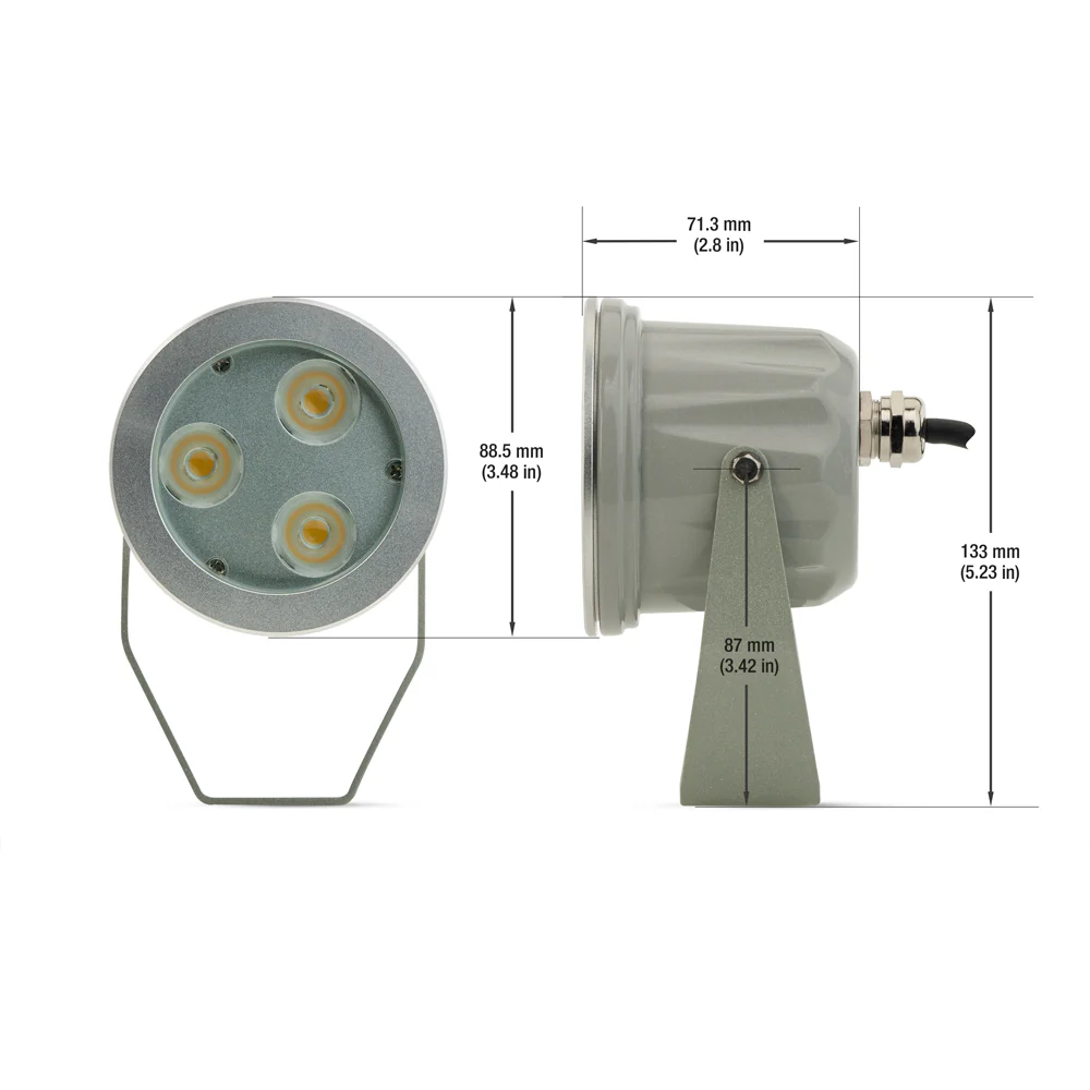 GS2003 LED Lawn Light, 12/24V 3W 2900K-3200K(Warm White) - Image 2
