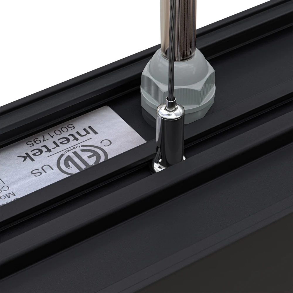 LED Low Glare Linear Suspension Light 4ft, 100-277V 38W 3000K(Warm White) Black - Image 3