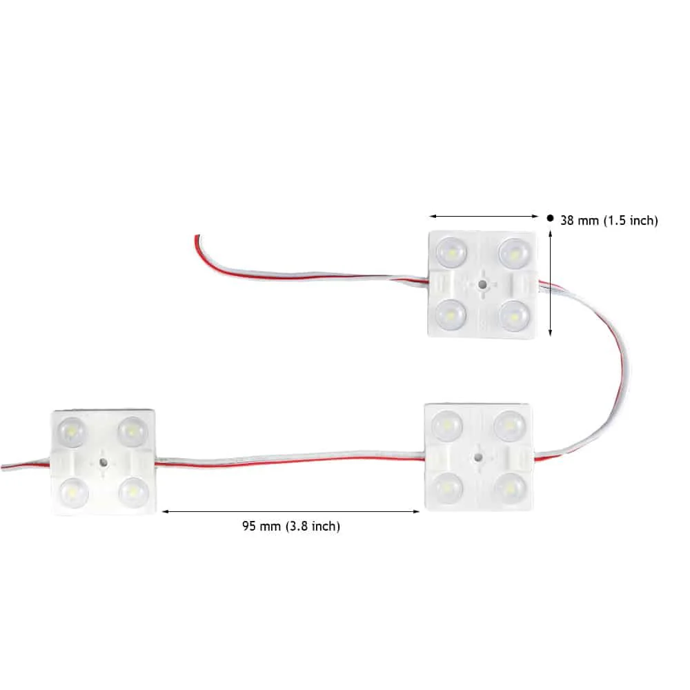 LED Module Backlighting for sign, 12V 4 LEDs 6000K (Pack of 20) - Image 3