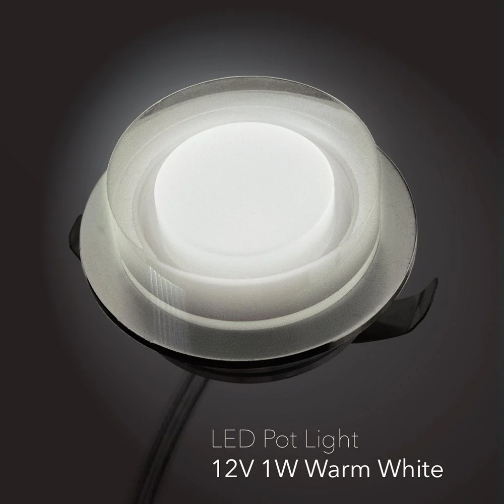 LED Pot Light, 12V 1W CCT(2.7K, 3K, 3.5K, 4K, 5K, Red, Yellow, Blue, Green)