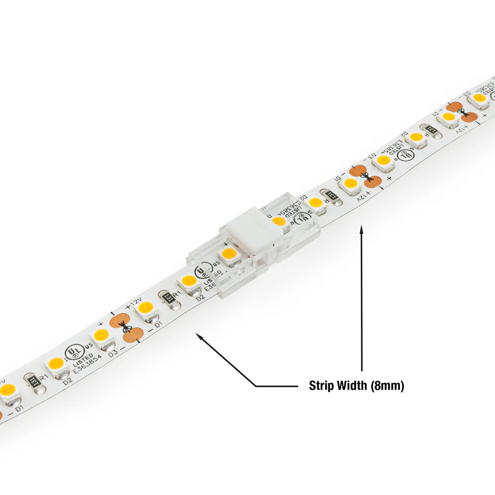 8mm LED Strip to Strip Connectors, CON-8MM-2S (Pack of 5)