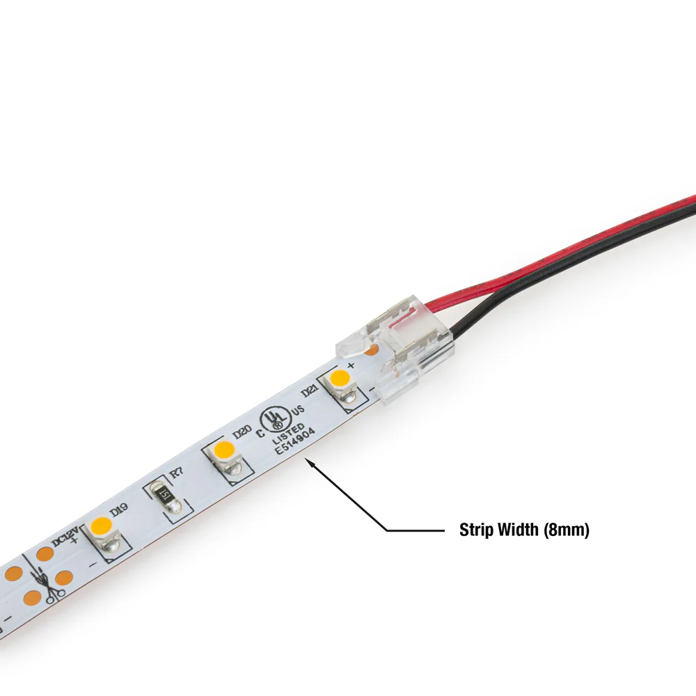 8mm LED Strip to Wire Connectors, CON-8MM-1S1W