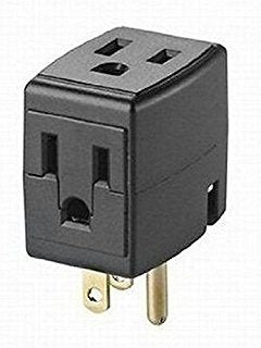 Leviton Cube Tap 3wire, black - Image 2