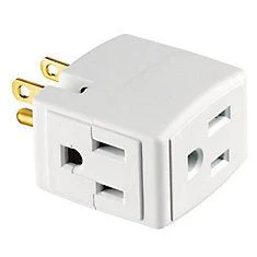 Leviton Cube Tap 3wire, White