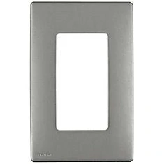 Leviton Renu 1-Gang Screwless Snap-On Wallplate REWM1-STS, in Stainless Steel Style
