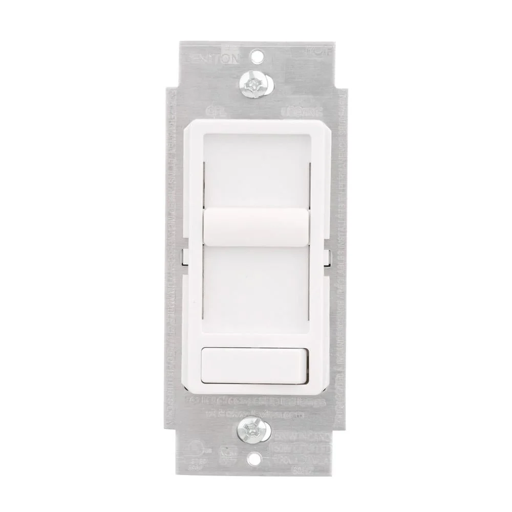 Leviton SureSlide 600-Watt Single-Pole 3 Way Incandescent CFL LED Slide Dimmer White