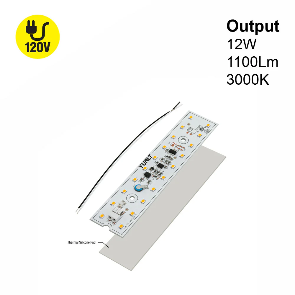 6 inch Linear LED Module Driverless Engine LIN 06-012W-930-120-S3-Z1B, 120V 12W 3000K(Warm White)