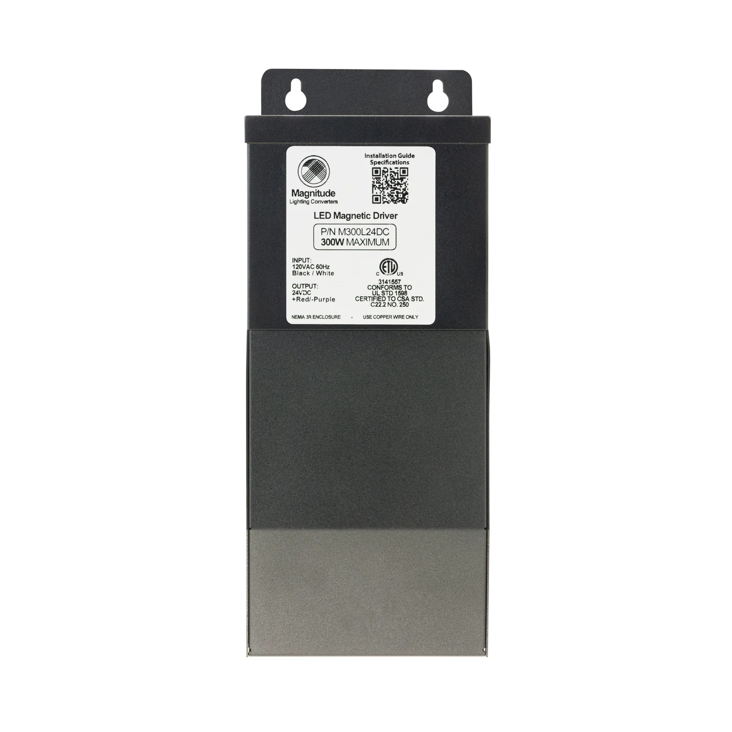 Magnitude Magnetic M300L 24DC Dimmable Constant Voltage LED Driver, 24V 300W - Image 5