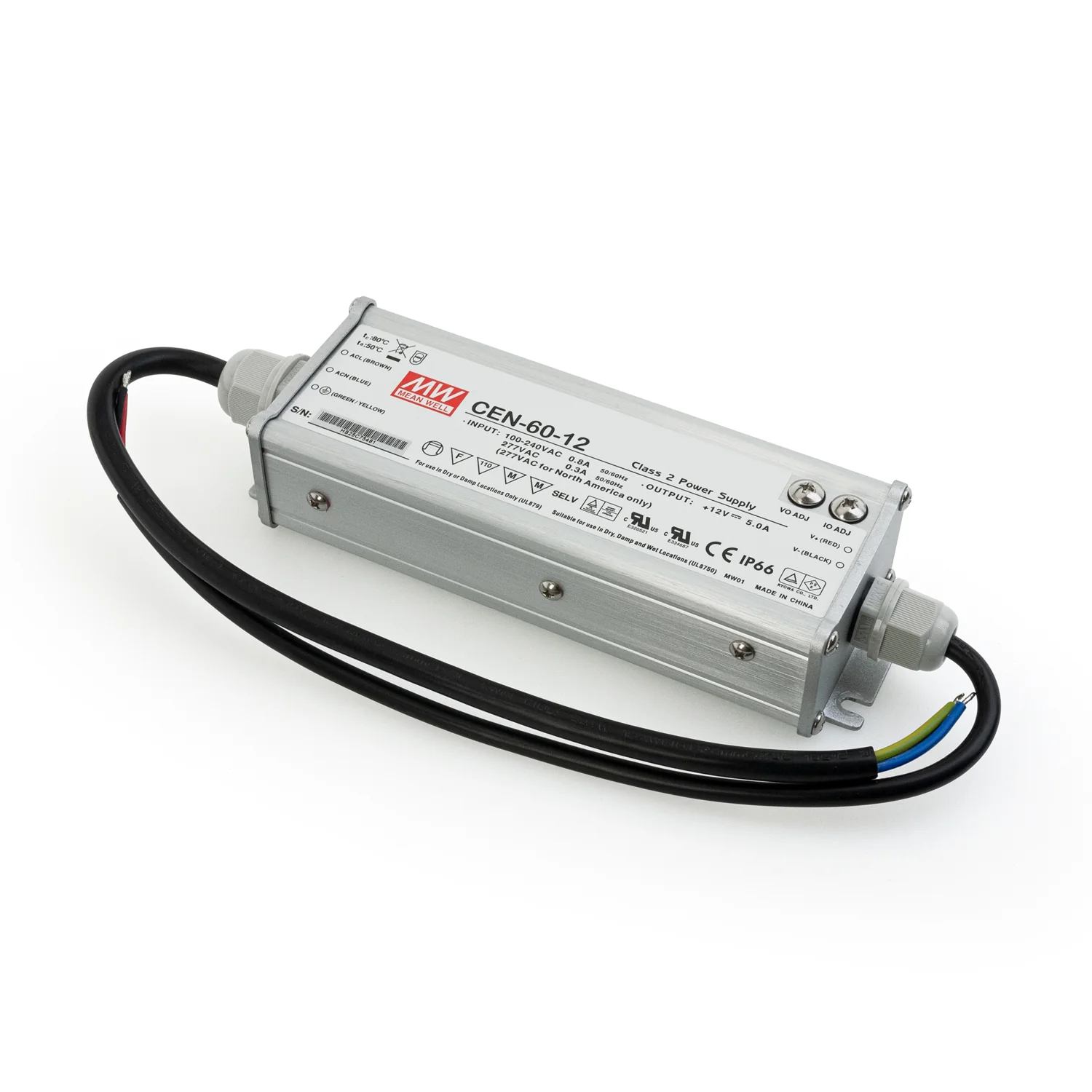 Mean Well CEN-60-12 Metal Case Non-Dimmable LED Driver, 12V 5A 60W - Image 3