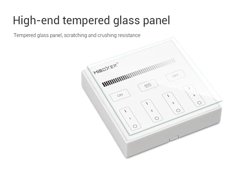 Mi-Light B1 4-Zone Single Color Brightness Dimming Smart Touch Panel Remote Controller - Image 5