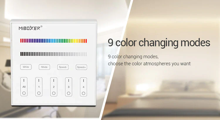 Mi-Light B3 4-Zone RGB RGBW Smart Touch Panel Remote Controller - Image 6