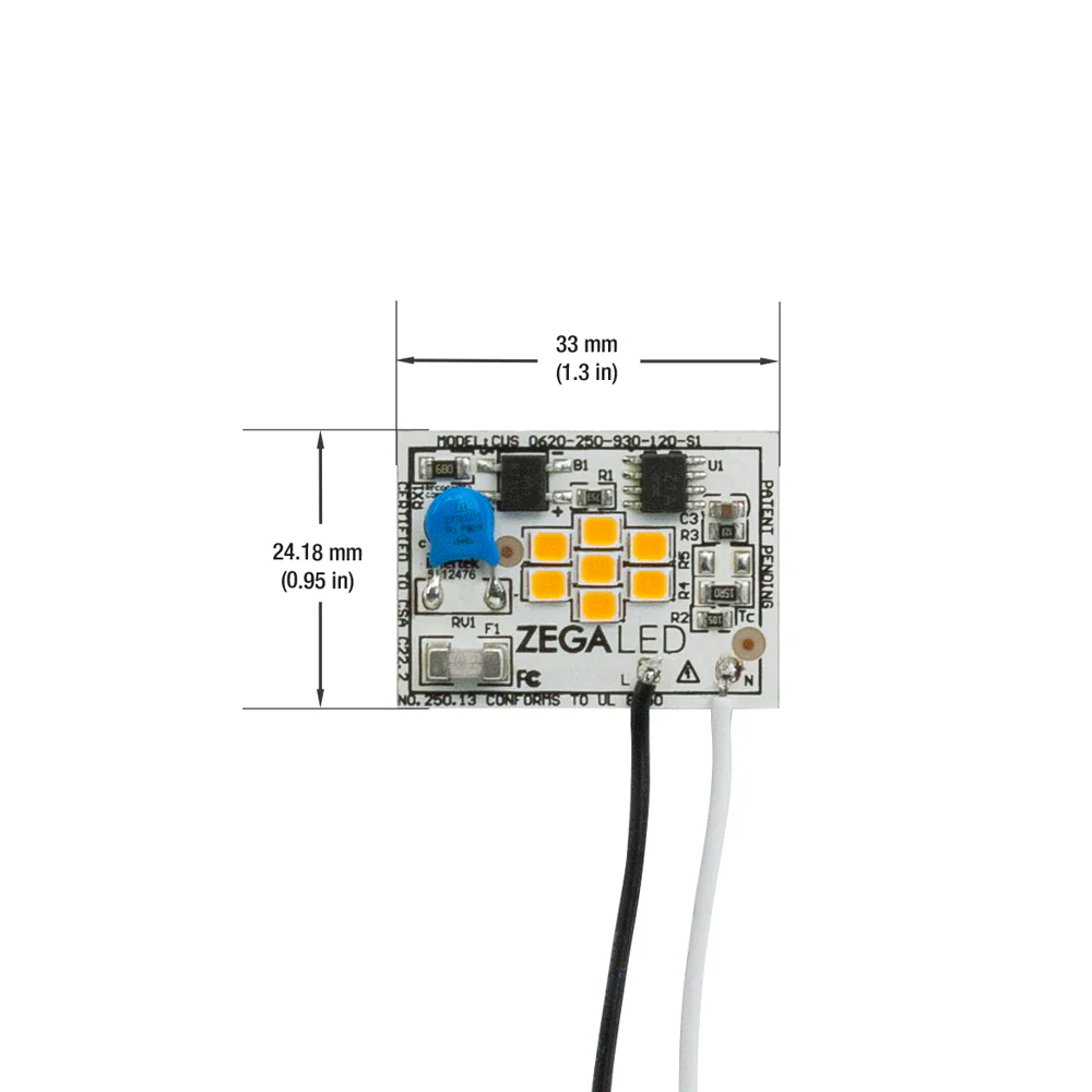 LED Module CUS 0620-250-930-120-S1, 120V 0.6W 3000K(Warm White) - Image 2