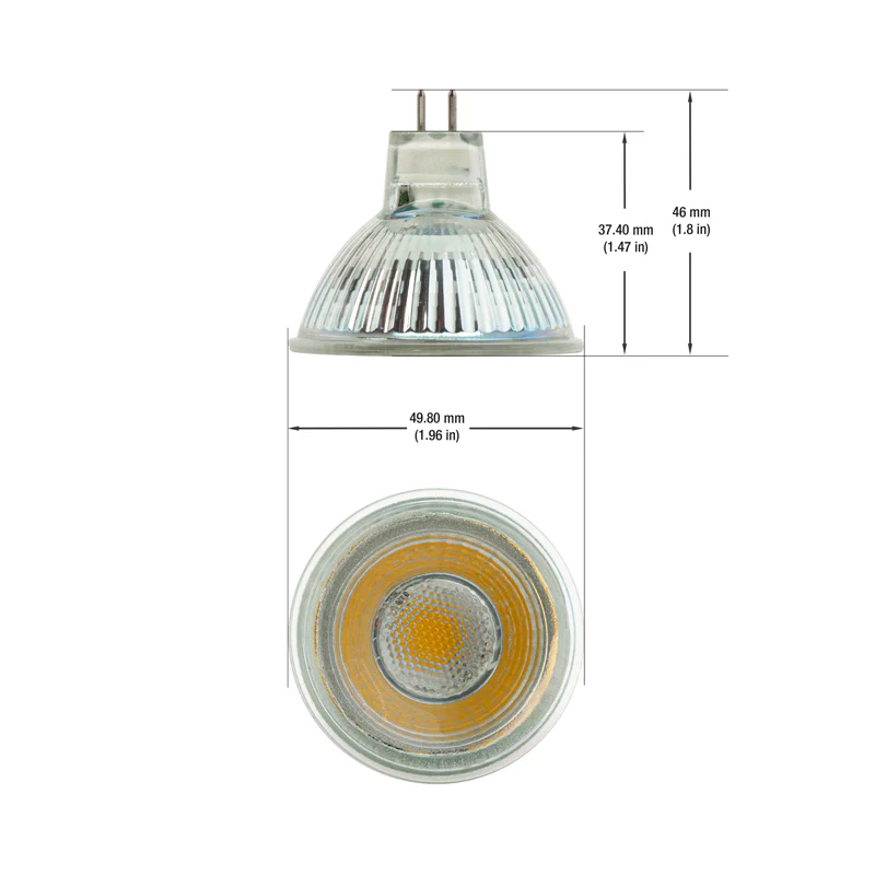 MR16 Bulb Glass type 12V 5W 3000K(Warm White) - Image 2