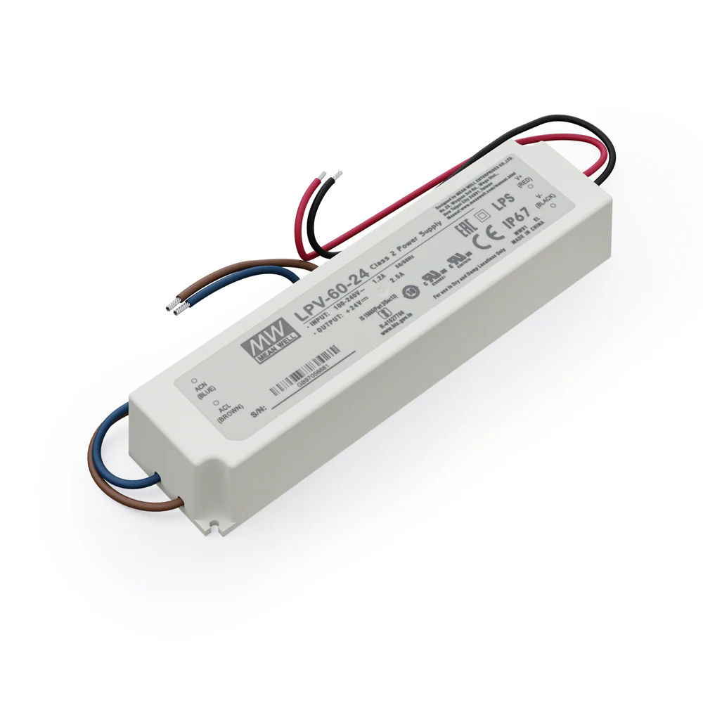 Mean Well LPV-60-24 Non-Dimmable LED Driver, 24V 2.5A 60W - Image 3