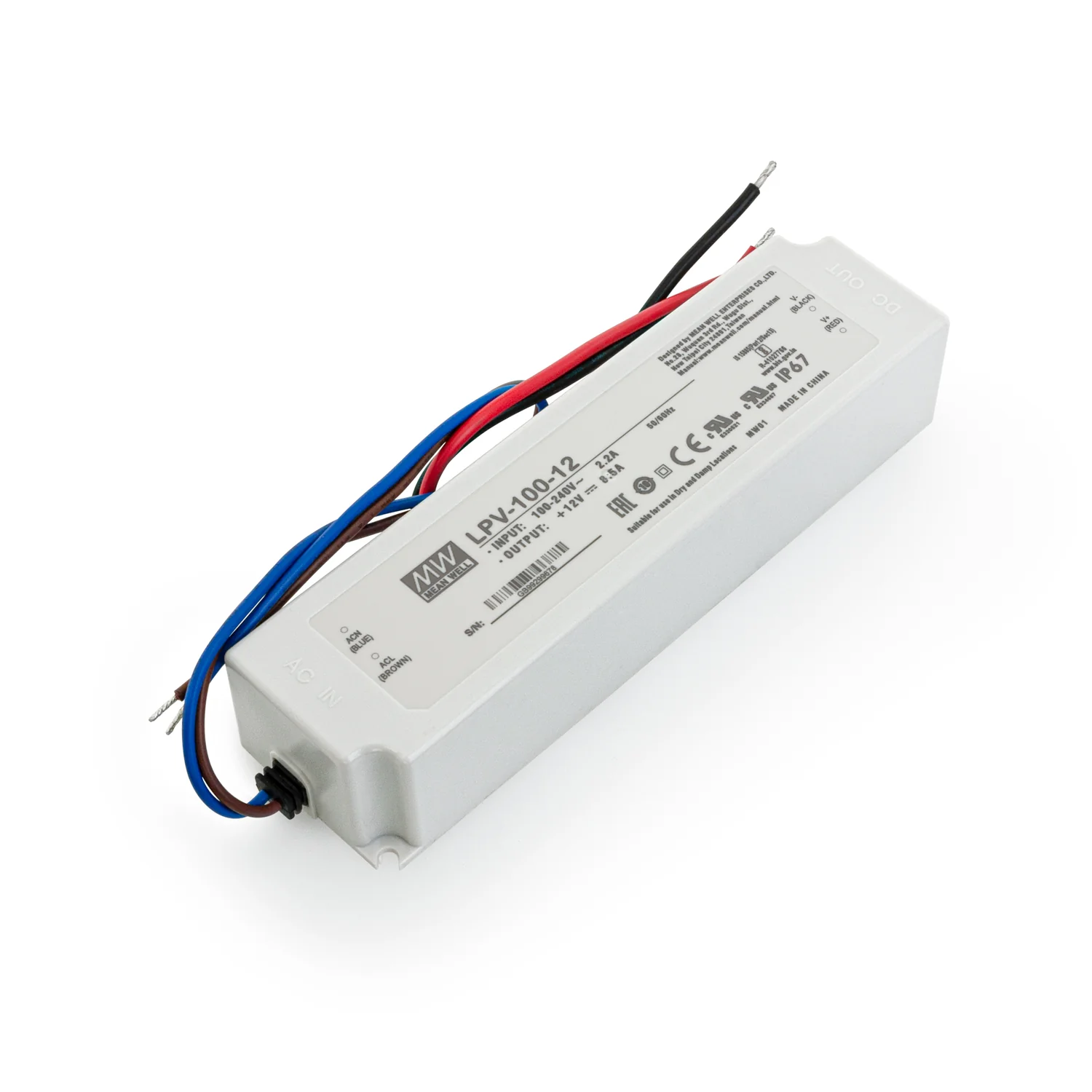 Mean Well LPV-100-12 Non-Dimmable LED Driver, 12V 8.5A 100W - Image 3