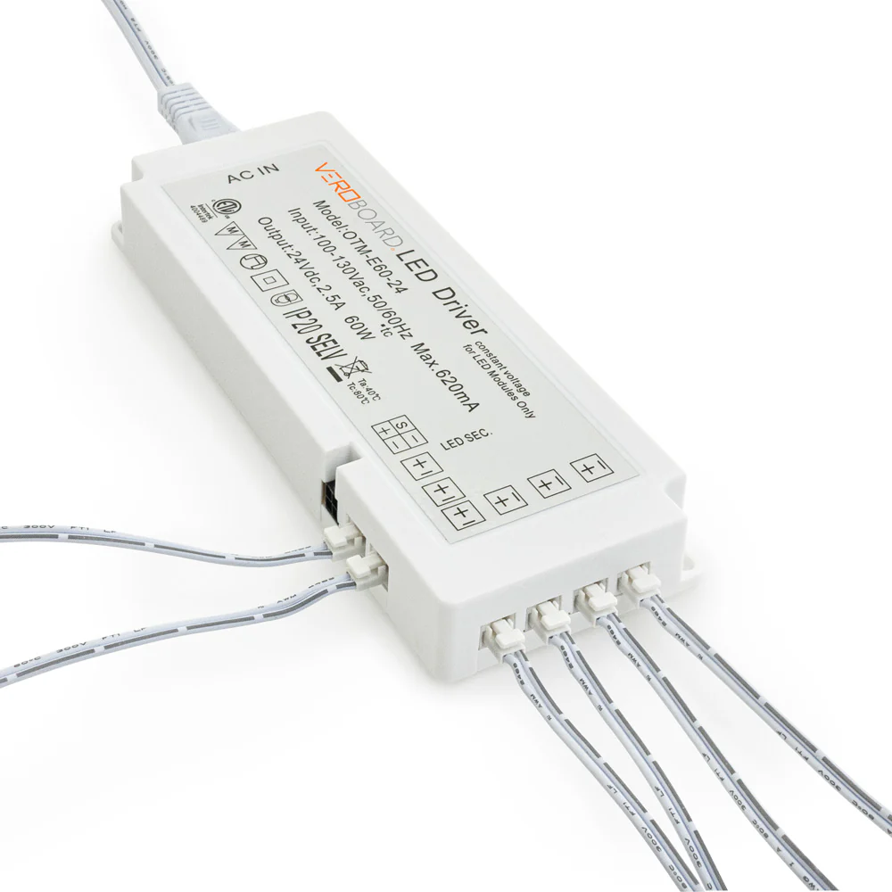 OTM-E60-24 LED Driver 6-way Output Plugin Power Supply for Cabinet Lights - Image 3