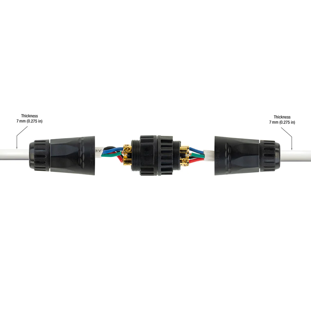 Outdoor Waterproof 2 Way Screw Type Connection Four Contact (RGB) - Image 4