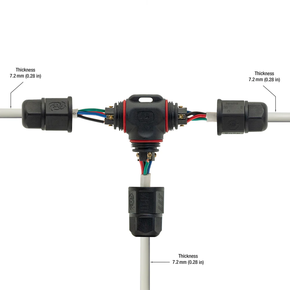 Outdoor(Waterproof) RGB T Shape screw type connector - Image 4