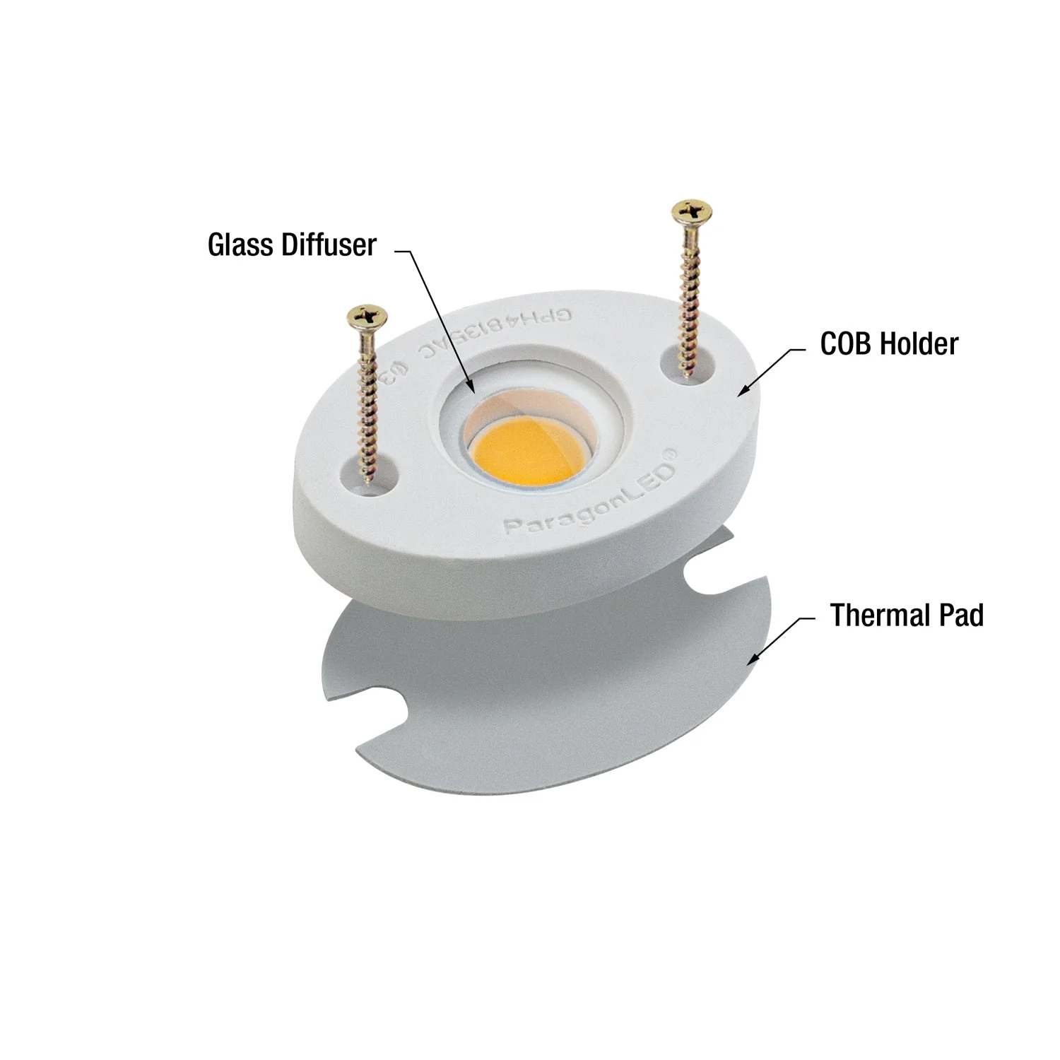 CDAC-20-30135-120V-30 COB Paragon LED Module with GPH48135A LED Holder, 120V 6W 3000K - Image 3
