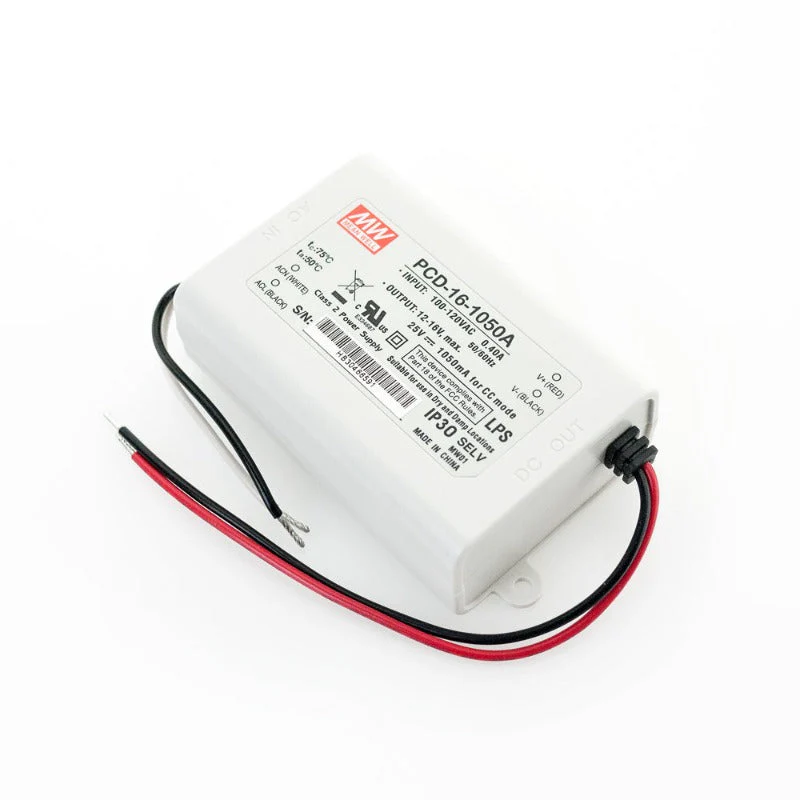 Mean Well PCD-16-1050A Constant Current LED Driver 12-16V 1050mA 16W - Image 4