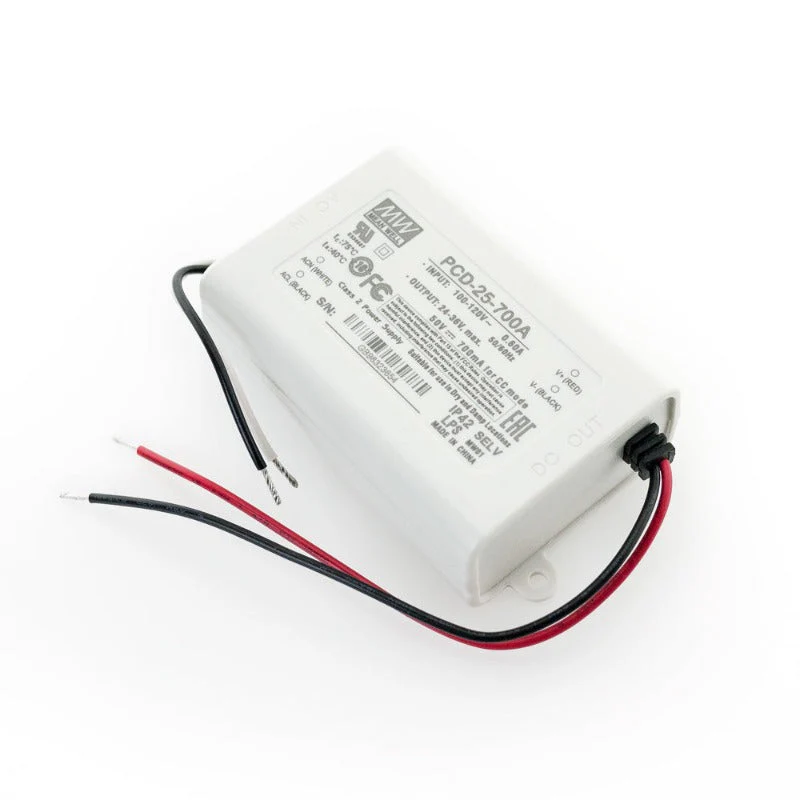 Mean Well PCD-25-700A Constant Current LED Driver, 700mA 24-36V 25W - Image 3