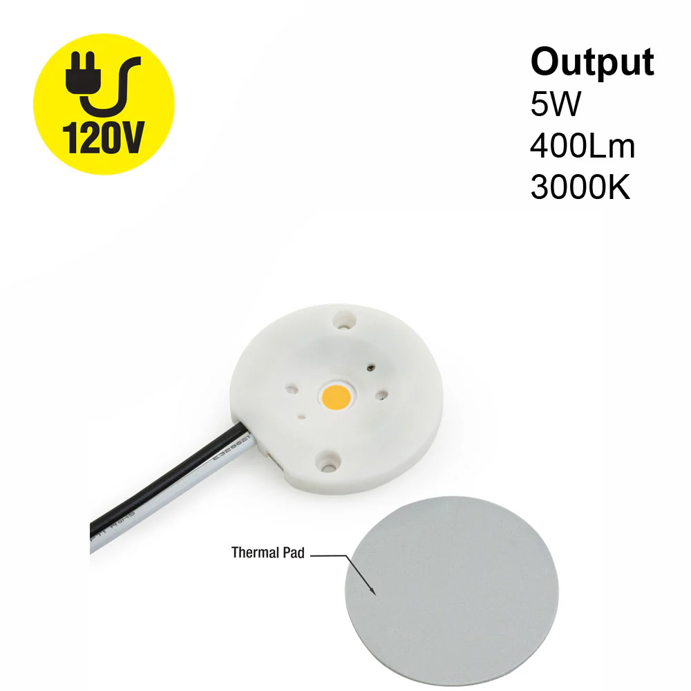 PCK 02-005-930-120-C1 YUNLT LED Module, 120V 5W 3000K(Warm White)