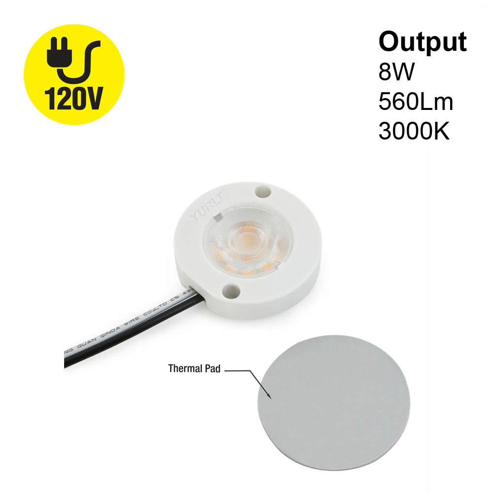PCK 03-008-930-120-S1 YUNLT LED Module, 120V 8W 3000K (Warm White)