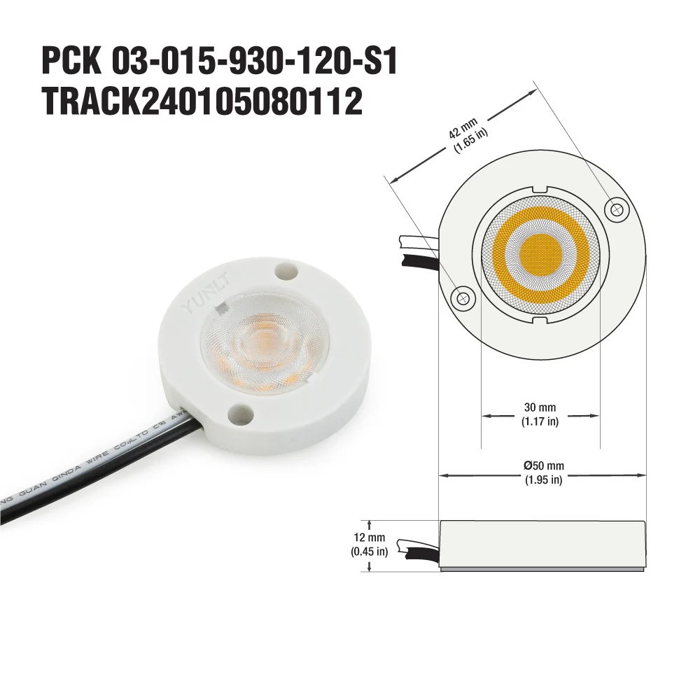 PCK 03-015-930-120-S1 YUNLT LED Module, 120V 15W 3000K(Warm White) - Image 2
