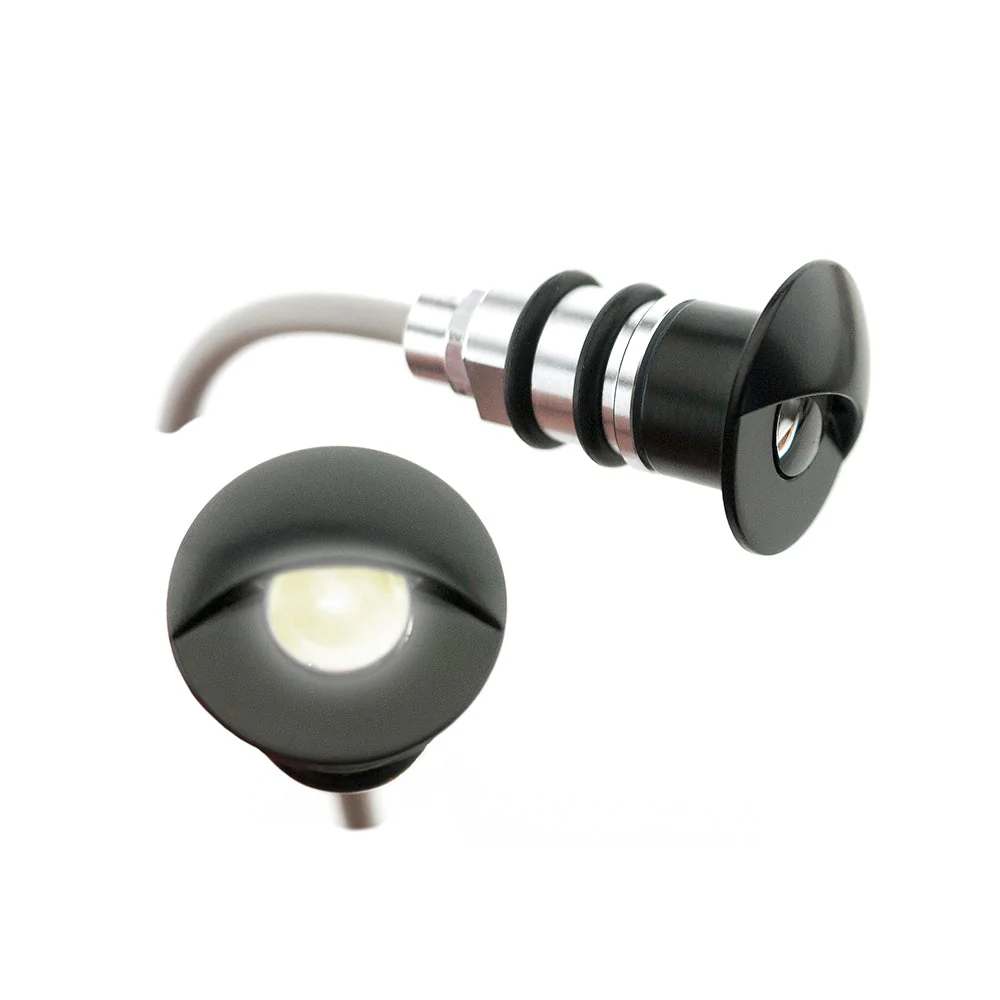 C1024WW Recessed Step Light/Deck Light-Black Eyelid Light, 12V 1W 3000K(Warm White) - Image 4