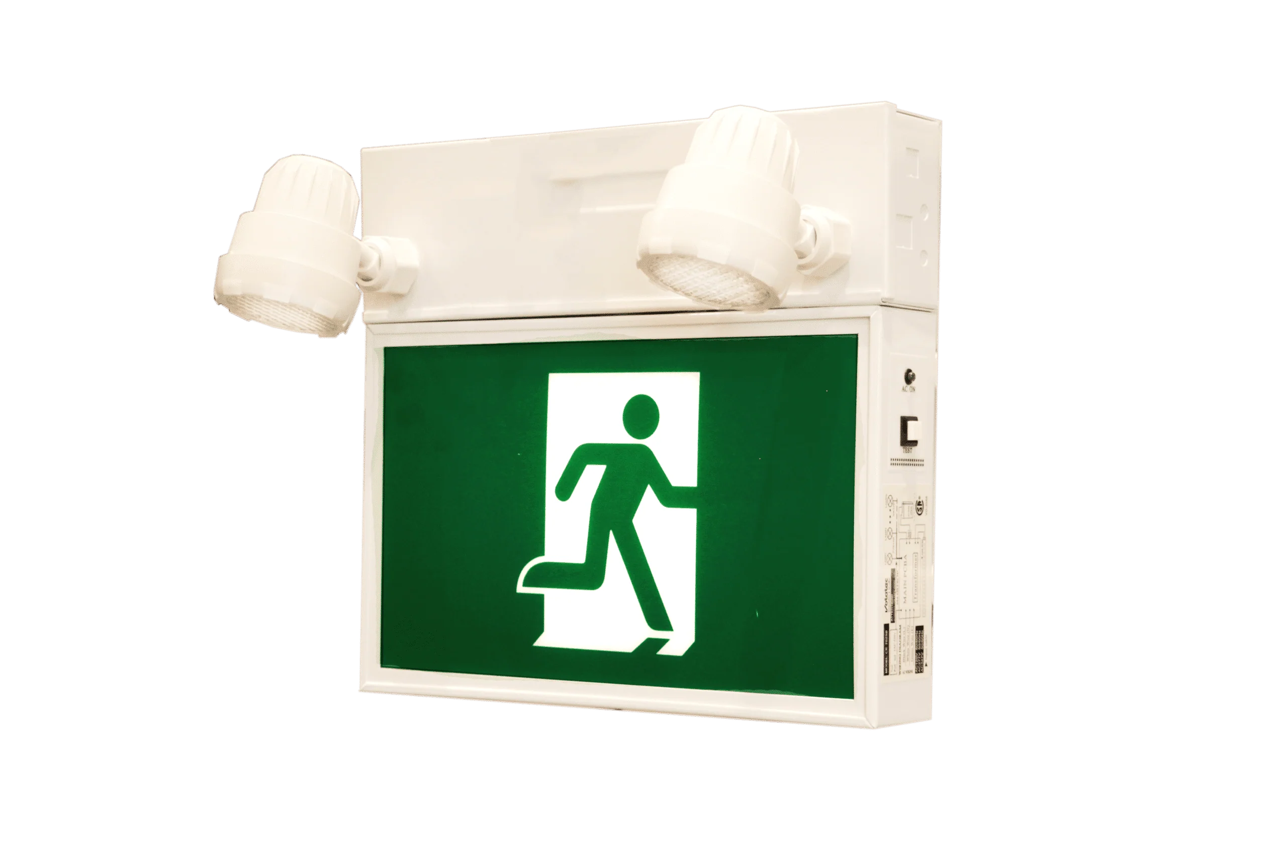 Votatec Remote Capable Steel Emergency Light & Running Man Combo CR-7029B 2x2W 120-347V - Image 5