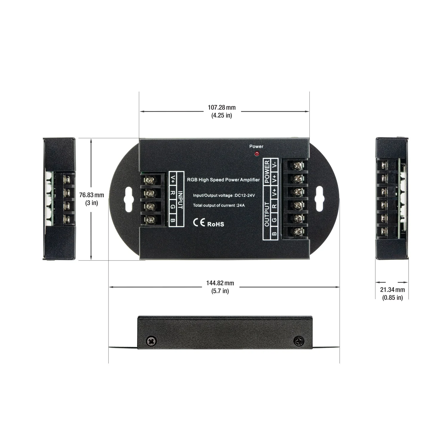 RGB Amplifier 12-24V 8A/Channel - Image 2