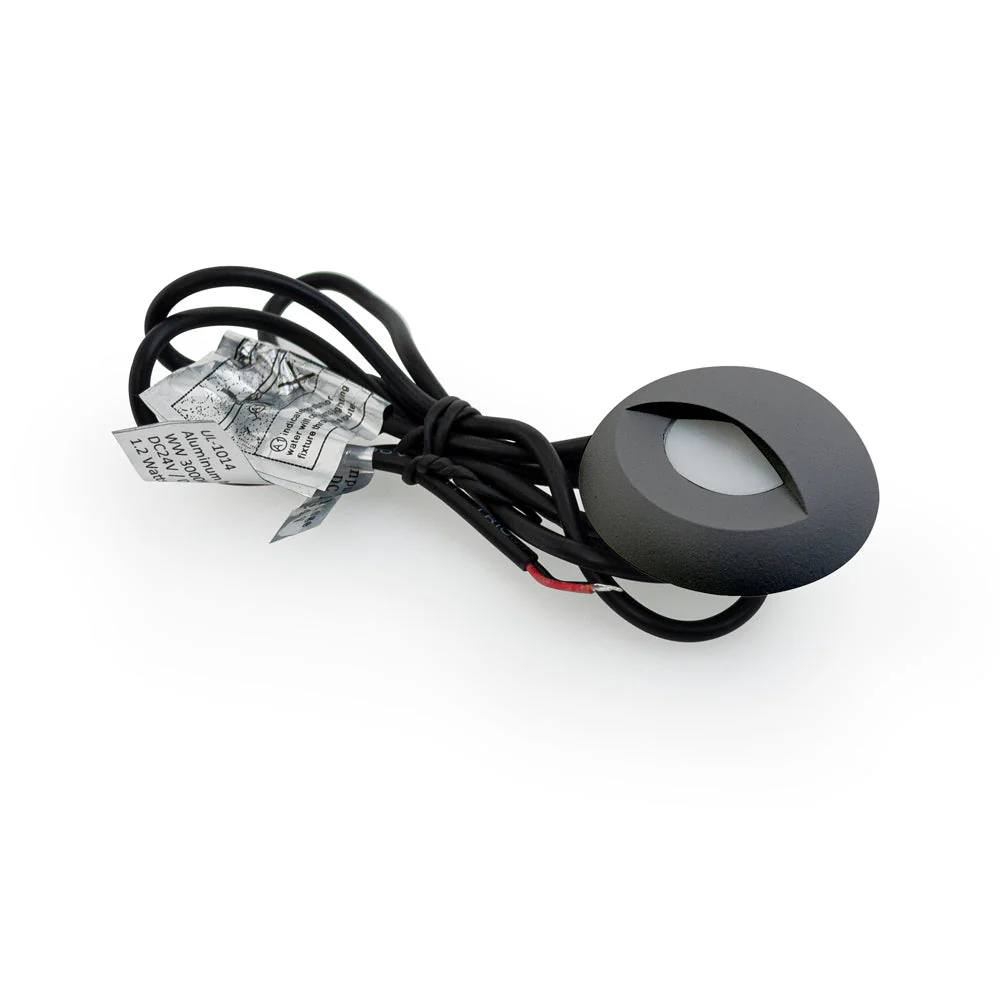 Round Outdoor Dimmable LED Step Light/ Pathway Light Eyelid Trim Black TYPE1 3000K, RGB - Image 5