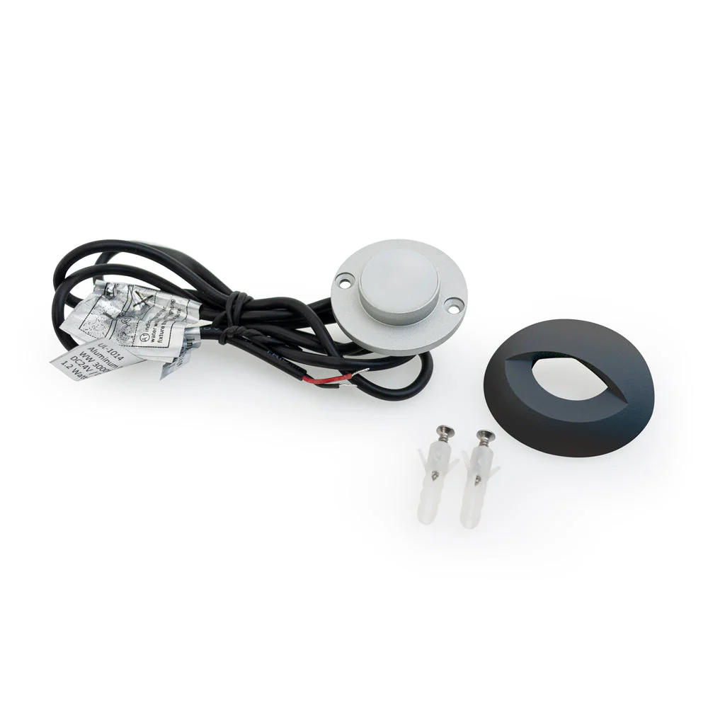 Round Outdoor Dimmable LED Step Light/ Pathway Light Eyelid Trim Black TYPE1 3000K, RGB - Image 6